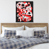 Abstract nr. 961 canvas afdruk (Insitu (Slaapkamer))