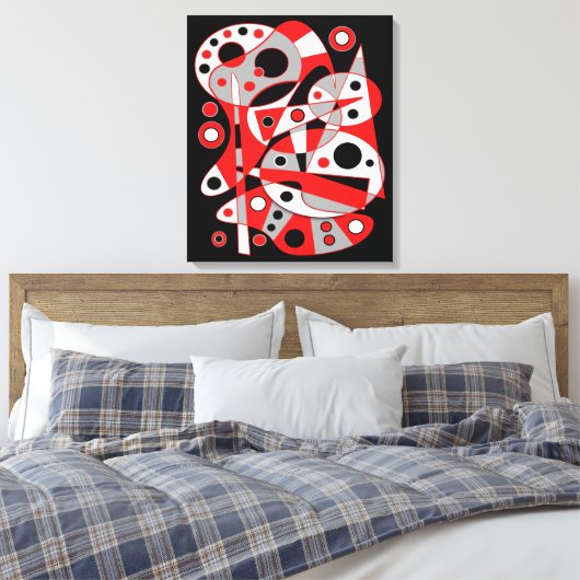 Abstract nr. 961 canvas afdruk (Insitu (Slaapkamer))