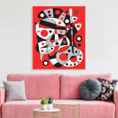 Abstract nr. 962 canvas afdruk (Insitu (Woonkamer))