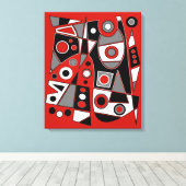 Abstract nr. 968 canvas afdruk (Insitu (Houten vloer))