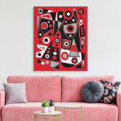 Abstract nr. 971 canvas afdruk (Insitu (Woonkamer))