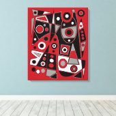 Abstract nr. 971 canvas afdruk (Insitu (Houten vloer))
