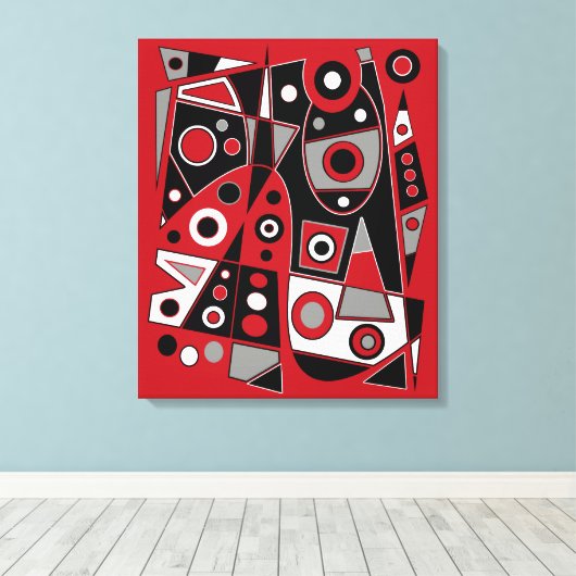 Abstract nr. 971 canvas afdruk (Insitu (Houten vloer))