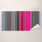 Abstract nummer 1: Cerise en grijs Badhanddoek (Badhanddoek)
