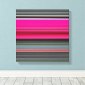 Abstract nummer 1: Cerise en grijs Canvas Afdruk (Insitu (Houten vloer))