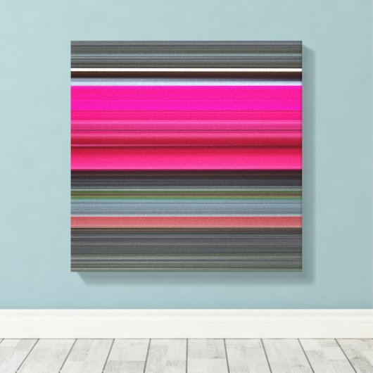 Abstract nummer 1: Cerise en grijs Canvas Afdruk (Insitu (Houten vloer))