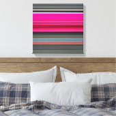 Abstract nummer 1: Cerise en grijs Canvas Afdruk (Insitu (Slaapkamer))