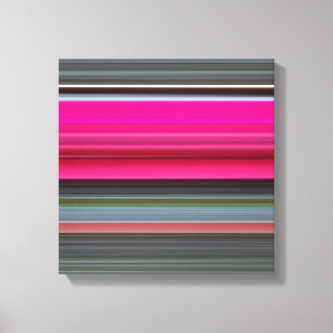 Abstract nummer 1: Cerise en grijs Canvas Afdruk