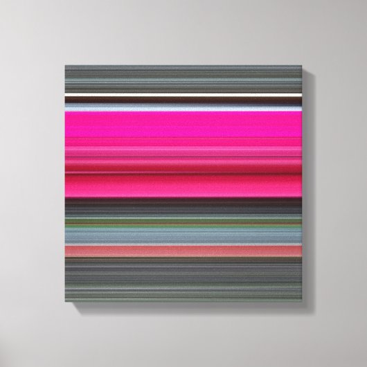 Abstract nummer 1: Cerise en grijs Canvas Afdruk (Voorkant)