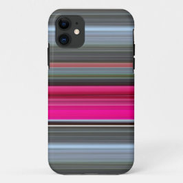 Abstract nummer 1: Cerise en grijs iPhone 11 Hoesje