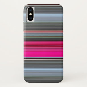 Abstract nummer 1: Cerise en grijs iPhone X Hoesje