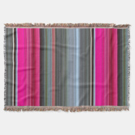 Abstract nummer 1: Cerise en grijs Deken