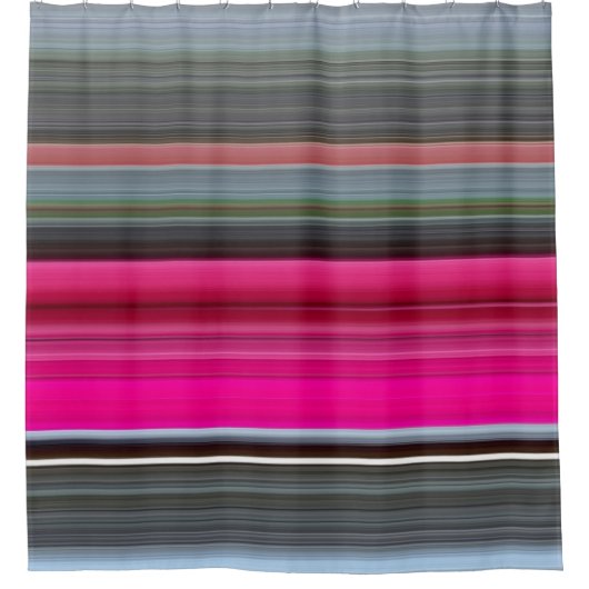 Abstract nummer 1: Cerise en grijs Douchegordijn (Voorkant)