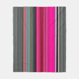 Abstract nummer 1: Cerise en grijs Fleece Deken