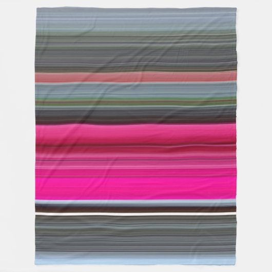 Abstract nummer 1: Cerise en grijs Fleece Deken (Voorkant)