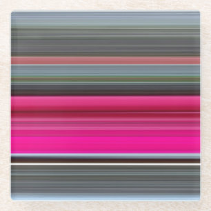 Abstract nummer 1: Cerise en grijs Glazen Onderzetter