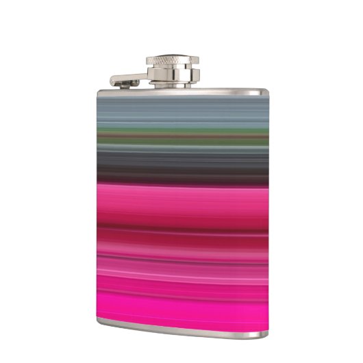 Abstract nummer 1: Cerise en grijs Heupfles (Links)