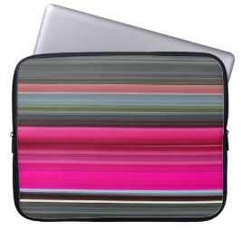 Abstract nummer 1: Cerise en grijs Laptop Sleeve