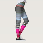 Abstract nummer 1: Cerise en grijs Leggings (Rechts)