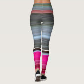 Abstract nummer 1: Cerise en grijs Leggings (Achterkant)