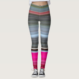Abstract nummer 1: Cerise en grijs Leggings