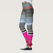 Abstract nummer 1: Cerise en grijs Leggings (Links)