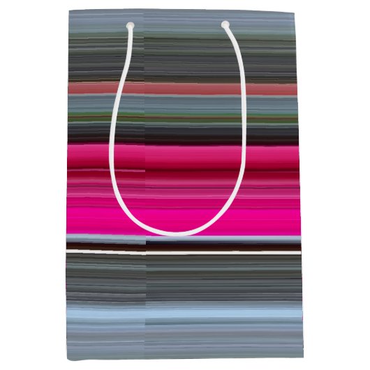 Abstract nummer 1: Cerise en grijs Medium Cadeauzakje (Voorkant)