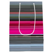 Abstract nummer 1: Cerise en grijs Medium Cadeauzakje (Achterkant)