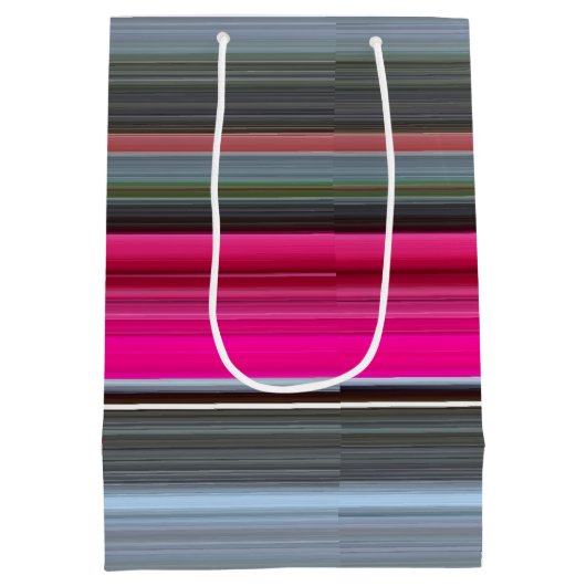 Abstract nummer 1: Cerise en grijs Medium Cadeauzakje (Achterkant)