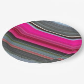 Abstract nummer 1: Cerise en grijs Papieren Bordje (Gekanteld)