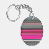 Abstract nummer 1: Cerise en grijs Sleutelhanger (Voorkant Links)