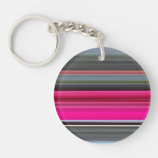 Abstract nummer 1: Cerise en grijs Sleutelhanger (Voorkant)