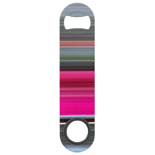 Abstract nummer 1: Cerise en grijs Speed Flessenopener (Achterkant)