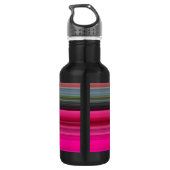 Abstract nummer 1: Cerise en grijs Waterfles (Achterkant)