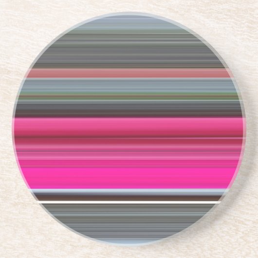 Abstract nummer 1: Cerise en grijs Zandsteen Onderzetter (Voorkant)