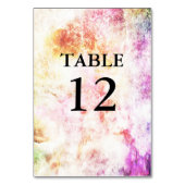 Abstract nummer van de huwelijkslentekleuren kaart (Achterkant)