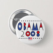 Abstract Obama 2008 Ronde Button 5,7 Cm (Voorkant /achterkant)