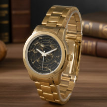 Abstract Obsidian Watch Dial