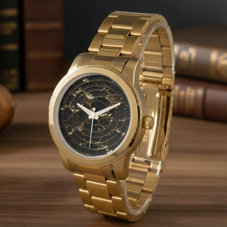 Abstract Obsidian Watch Dial Horloge