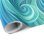 Abstract Oceaan Gradiënt Waterval Inpakpapier (Rol Hoek)