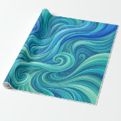 Abstract Oceaan Gradiënt Waterval Inpakpapier (Uitgerold)