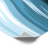 Abstract oceaangolfontwerp poster (Hoek)