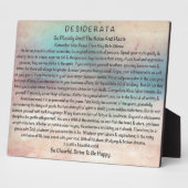 Abstract Ocean Beach=Desiderata Poem Fotoplaat (Zijkant)