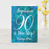 Abstract Ocean Blue Blauwgroen 90 en Non-Stop Birt Kaart (Gele Bloem)