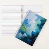 Abstract Ocean Breeze – Fluid Blue & Green Art Notitieboek (Binnen)