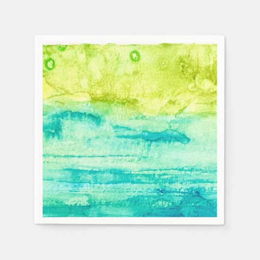 Abstract Ocean Watercolor Servet (Voorkant)