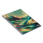 Abstract Ocean Wave Landscape Notitieboek (Rechterzijde)