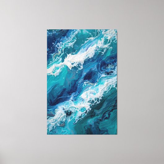 Abstract Ocean Wave Texture Canvas Print (Voorkant)