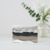 Abstract Ocean Waves in Earthtones Visitekaartje (Staand voorkant)