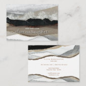 Abstract Ocean Waves in Earthtones Visitekaartje (Voorkant / Achterkant)